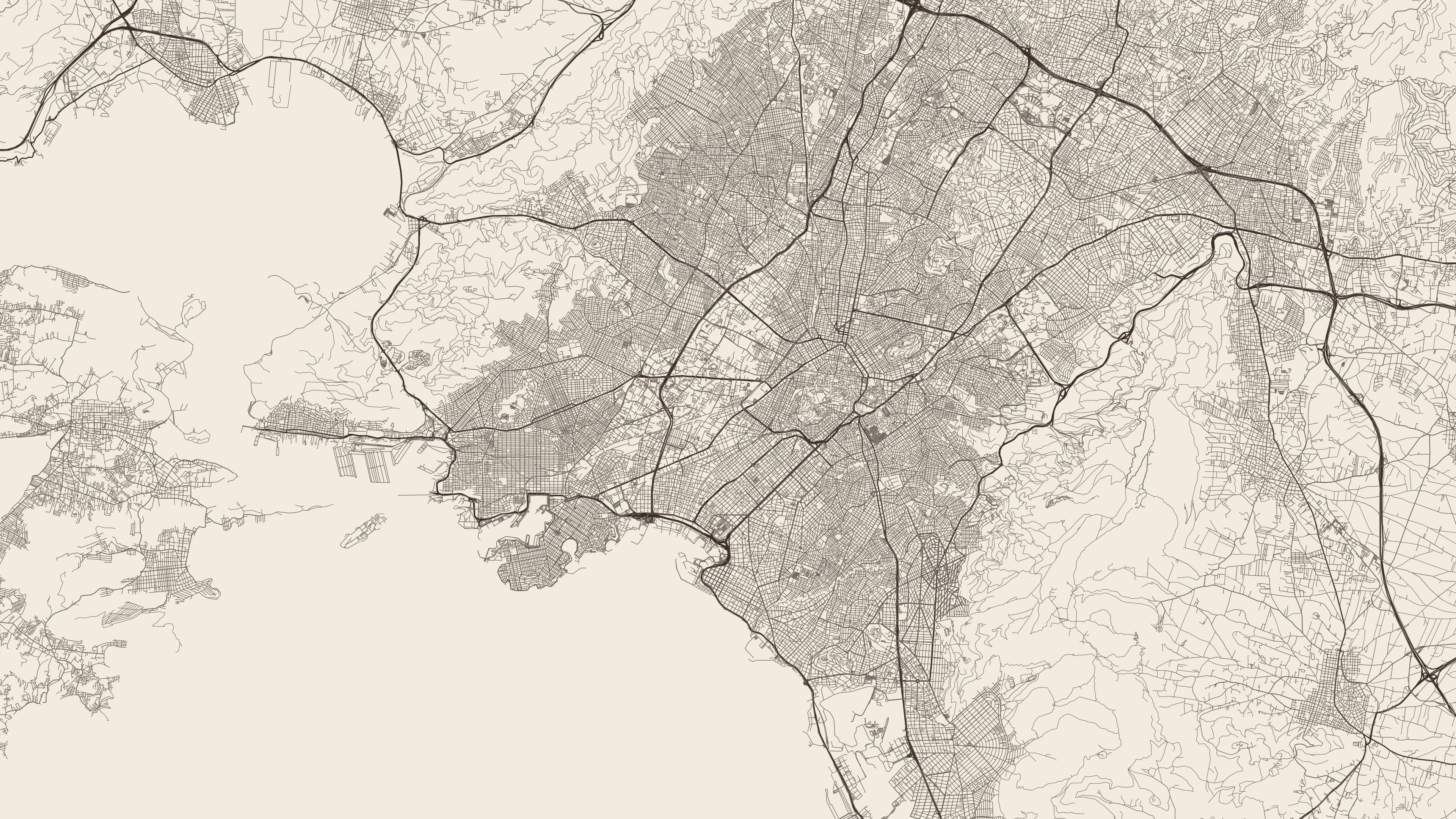 Roads Athens free wallpaper preview