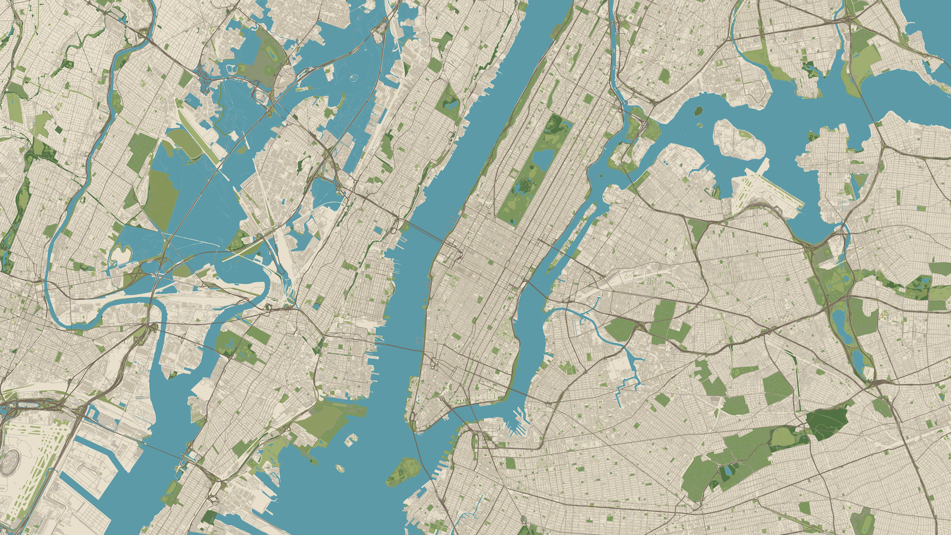 Topographic New York free wallpaper preview