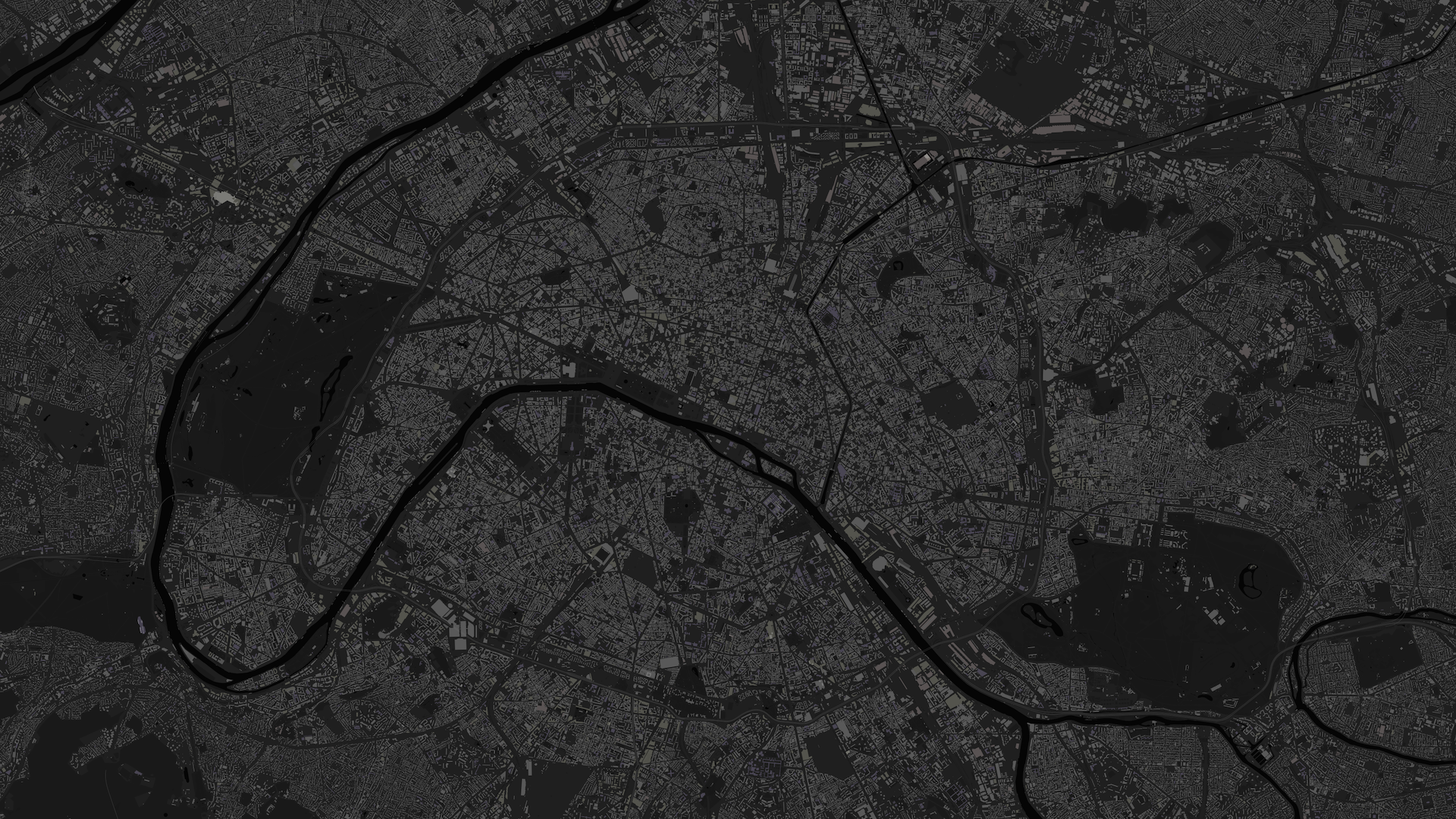 Noir minimalist map style preview