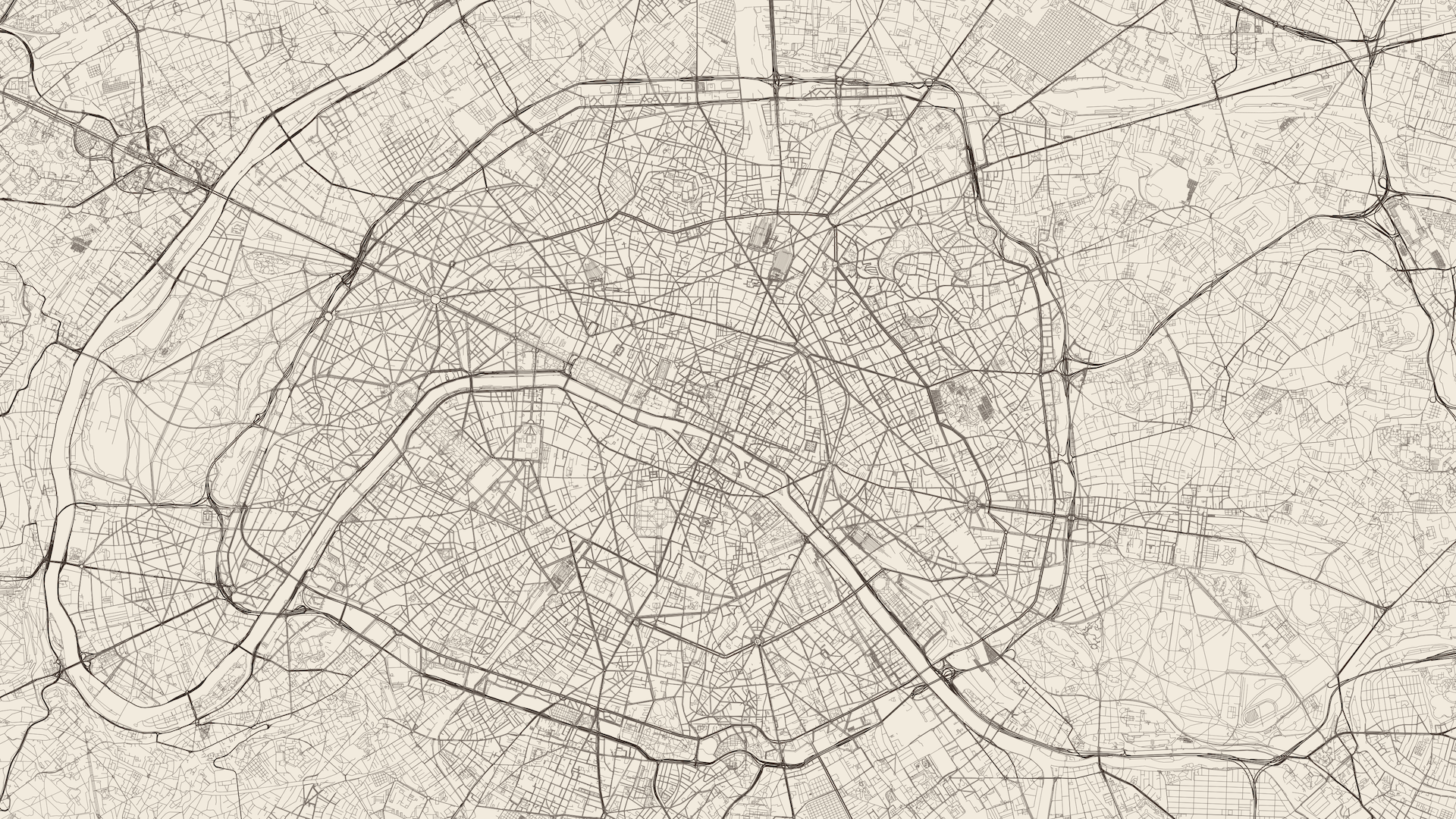 Roads minimalist map style preview