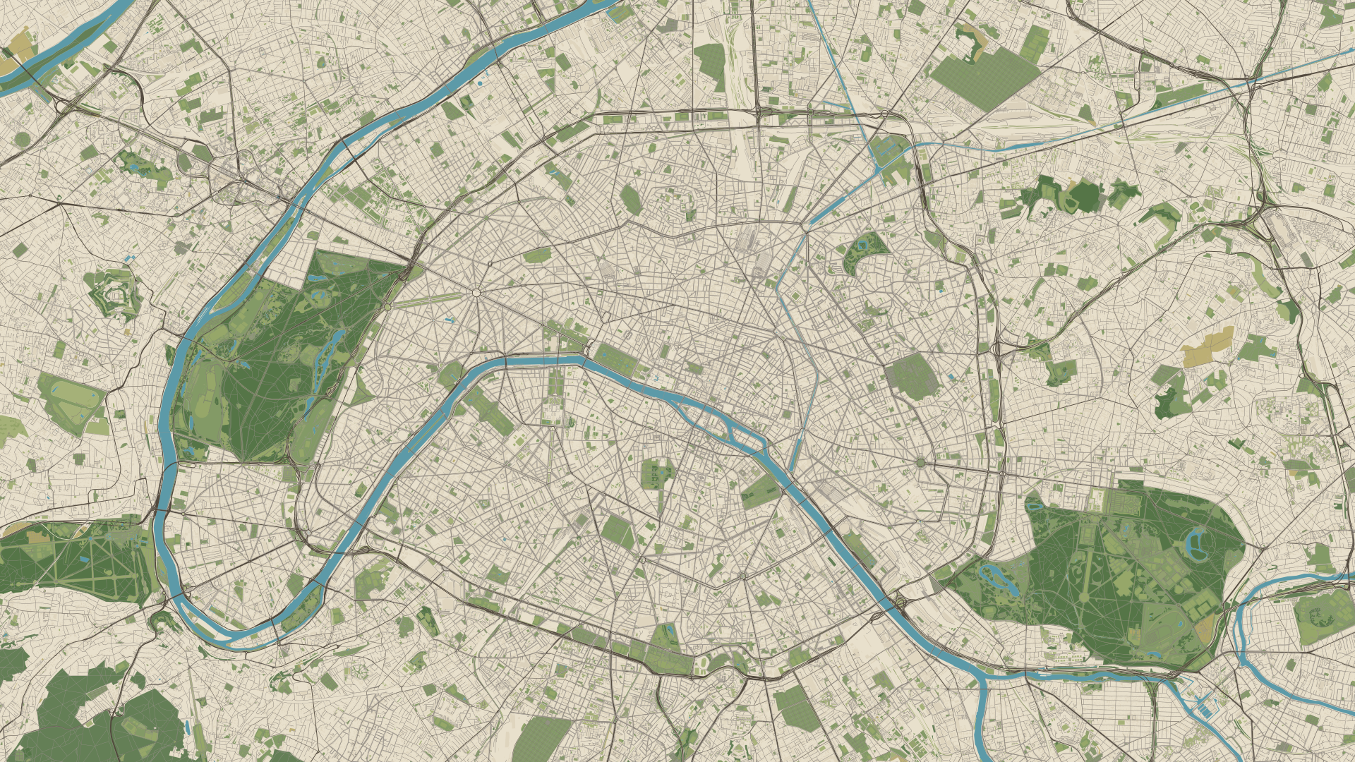 Topographic minimalist map style preview